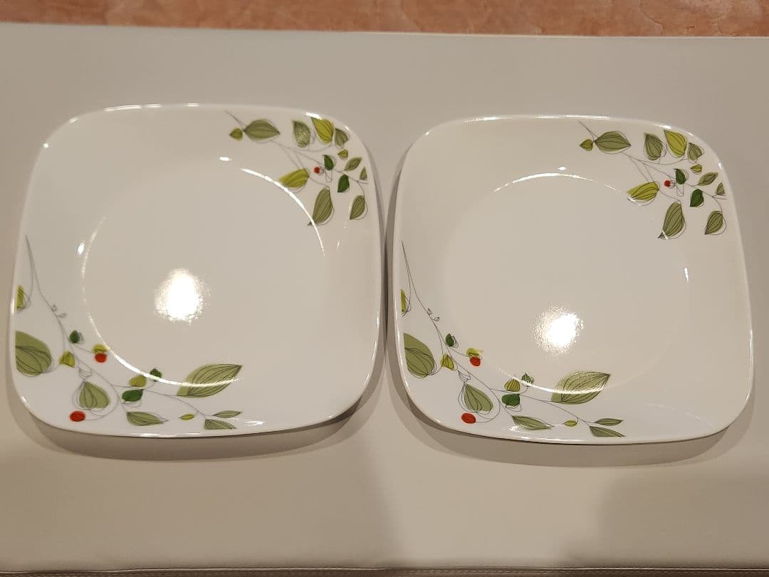 コレール CORELLE スクエア 皿 セット 中2枚 小5枚 グリーンブリーズ