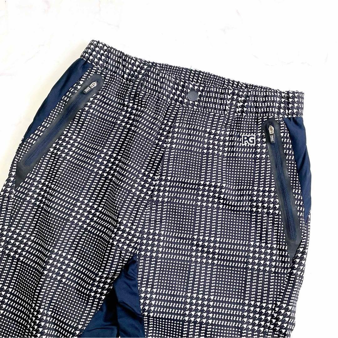 美品 パーリーゲイツ 千鳥格子レインロングパンツ PGロゴ00 XS-S