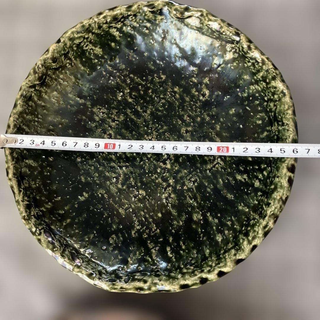 備前焼　織部焼　大皿　2枚
