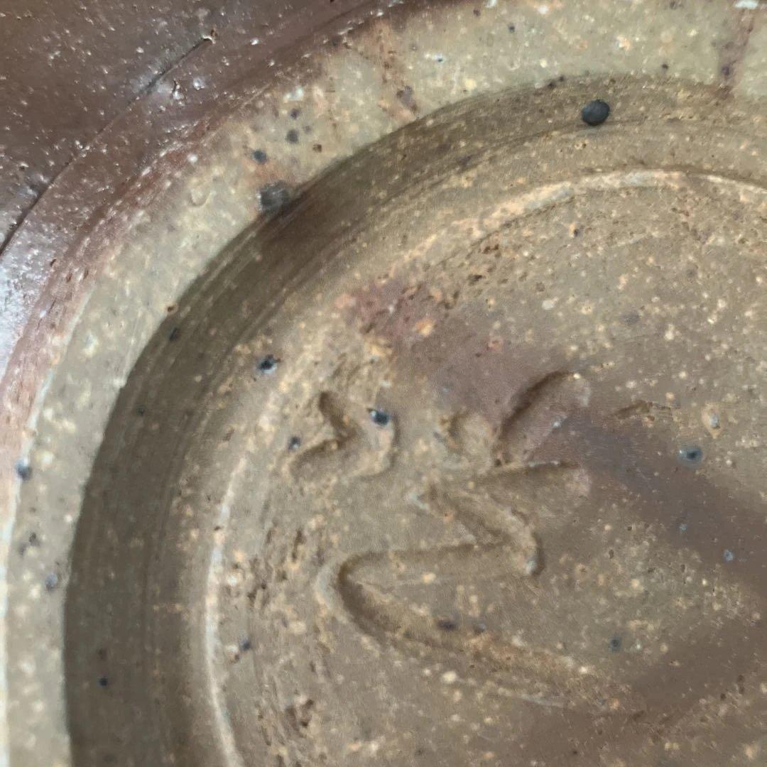 備前焼　織部焼　大皿　2枚