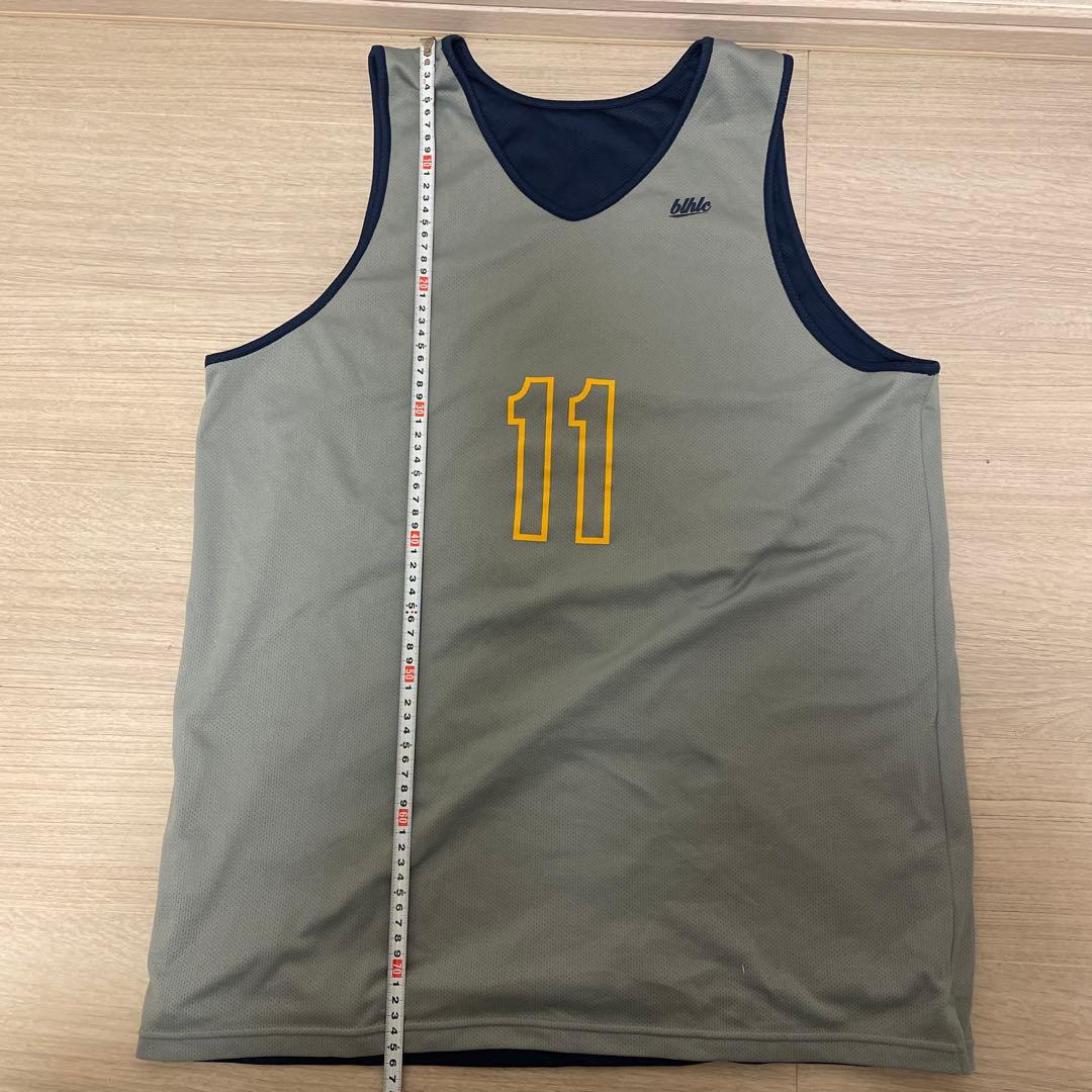 バスケットボール ballaholic ユニフォーム リバーシブル 灰紺 XL