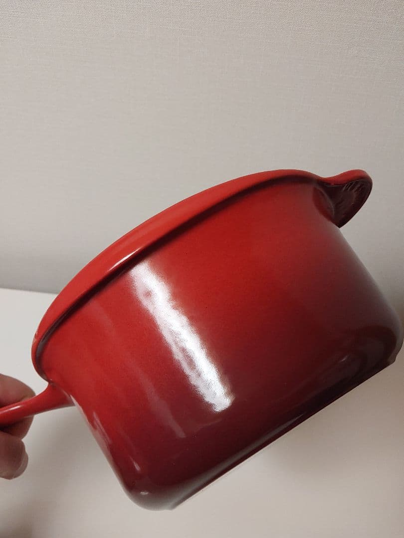 美品　ル・クルーゼLE CREUSET レッド 片手鍋　20センチ赤