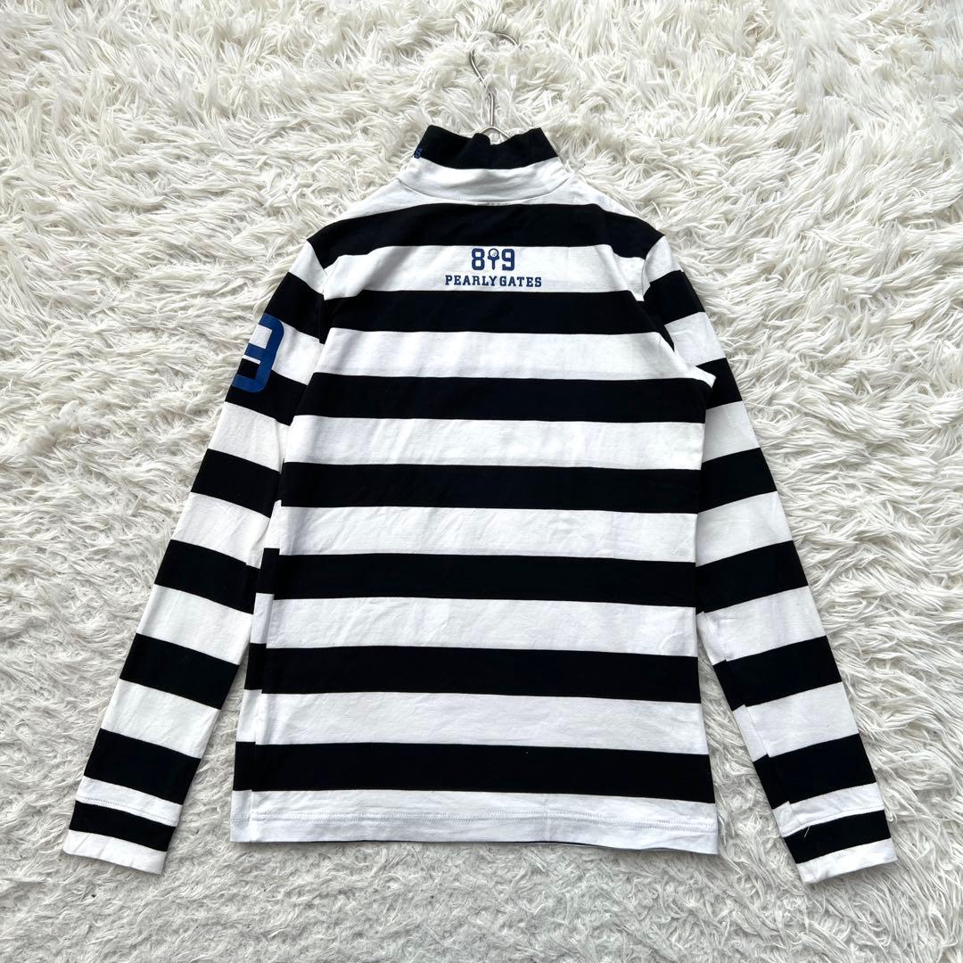 PEARLY GATES モックネック　ストレッチ素材　長袖　シャツ　洗える