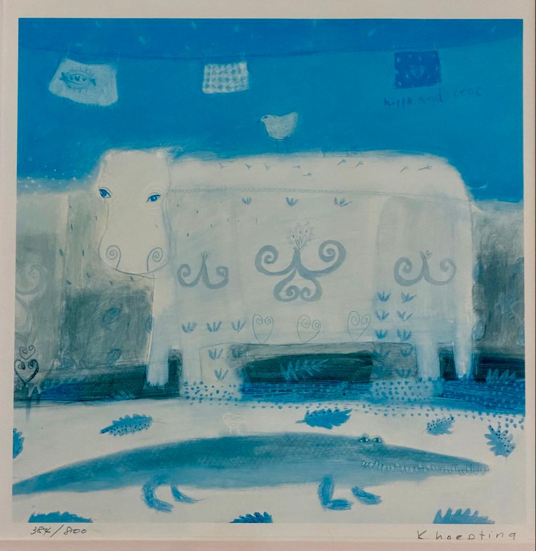 カレン Karen 「友だち同士」版画 額装 アート作品 #257