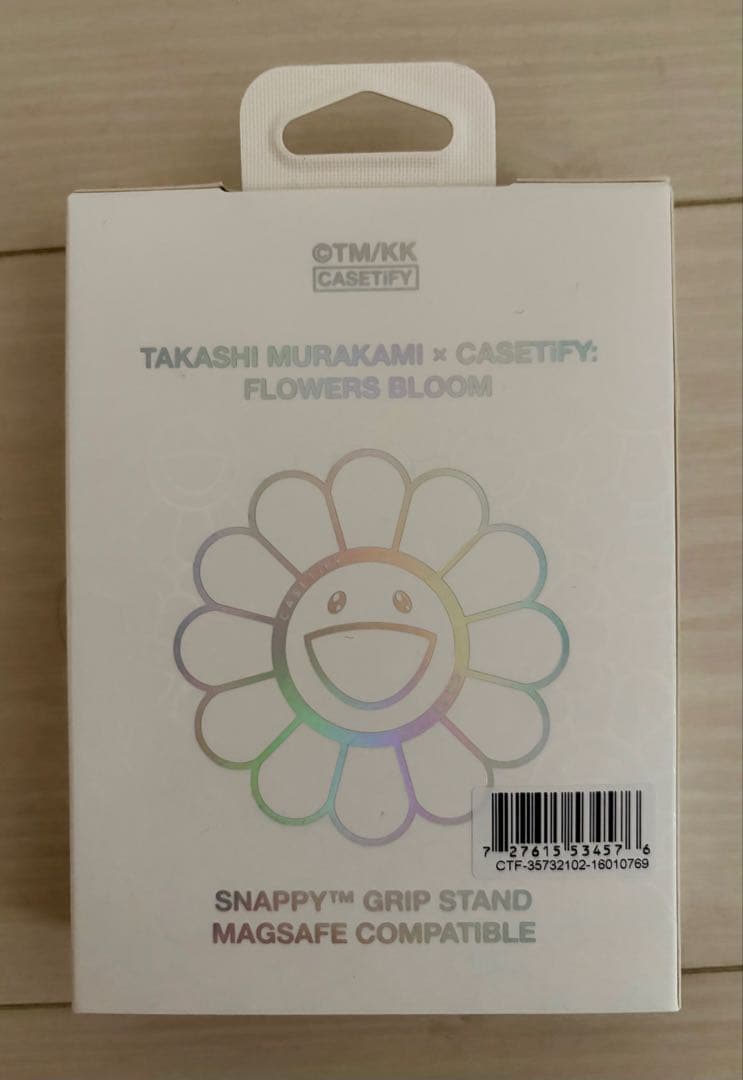 casetify 村上隆 フラワー〔レインボー］SNAPPYTMグリップスタンド
