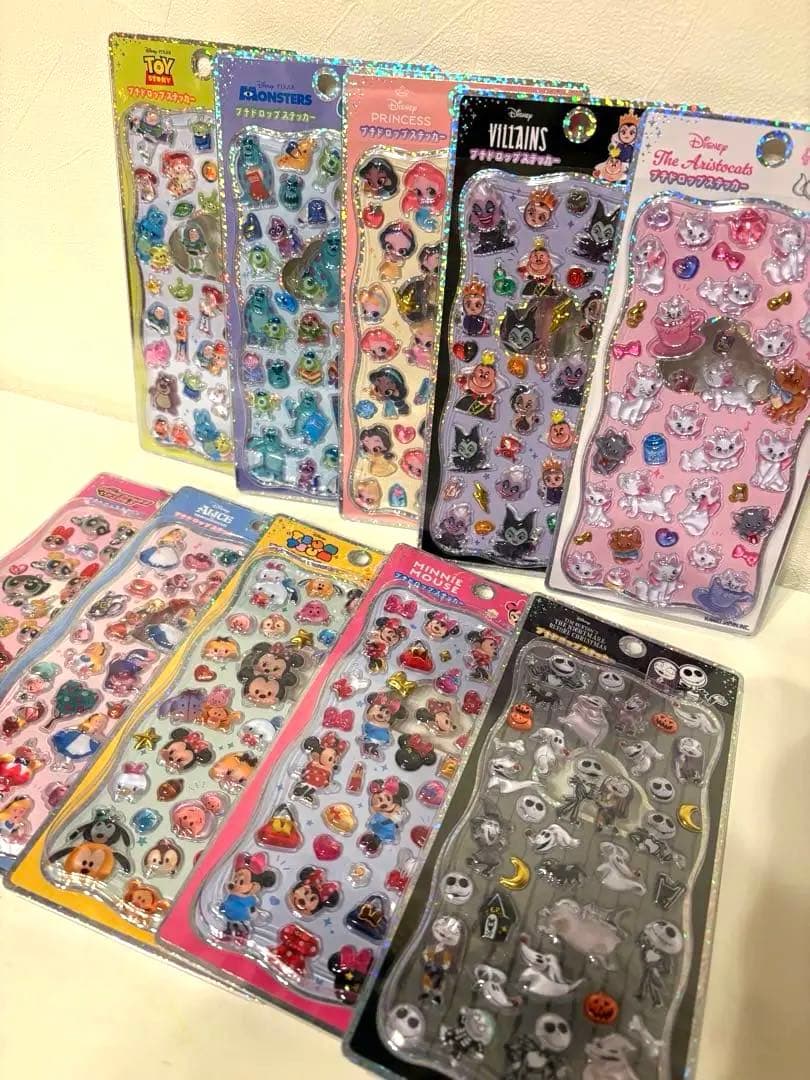 ぽ*ぼ様 【正規品】新品未使用　プチドロップステッカー　ディズニー　10種類　1