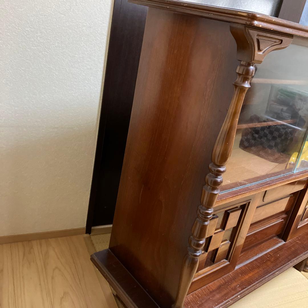 【配送料込み】ビンテージ　木製家具　飾り棚　食器棚