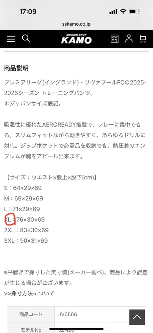 【完売品】リヴァプール　25-26 トレーニングパンツ