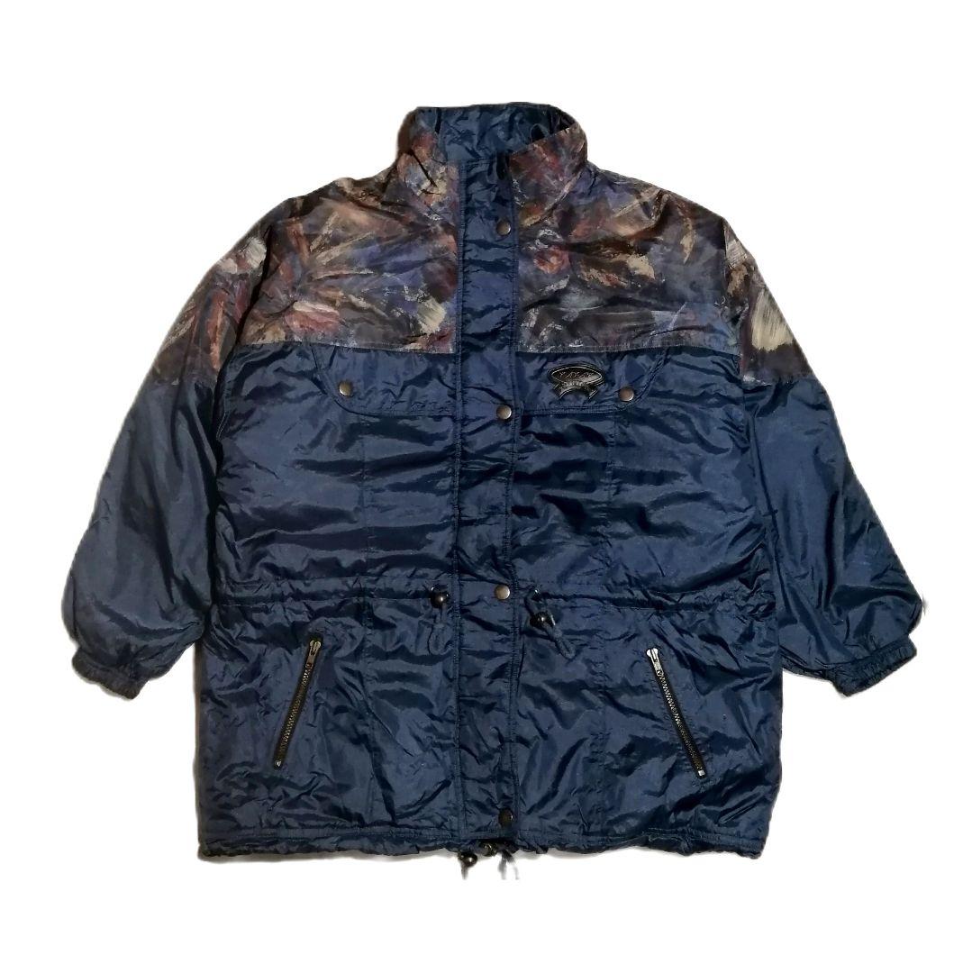 【美品】KALAK SKIWEAR リアルツリーカモ スキーウェア 紺 XL