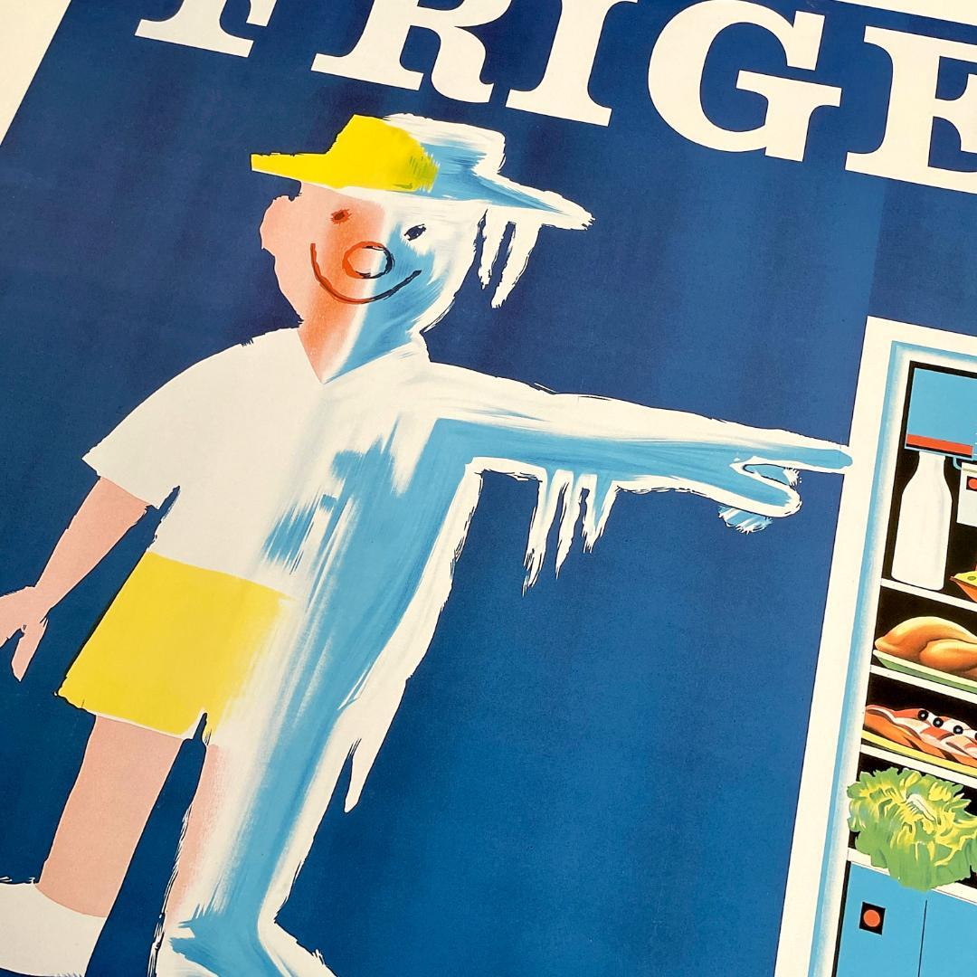 フランス製【レイモン・サヴィニャック】額装 公式ポスター「FRIGECO」