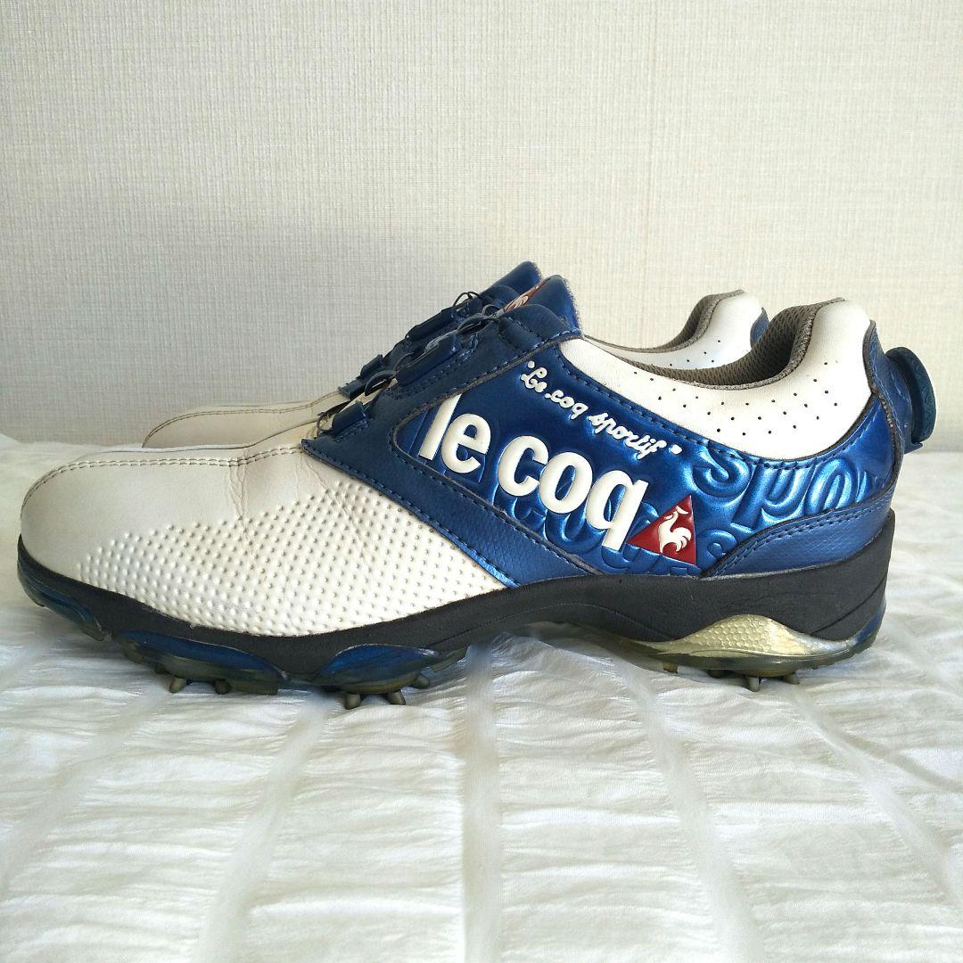 美品 le coq sportif ゴルフシューズ 25cm ダイヤル スパイク