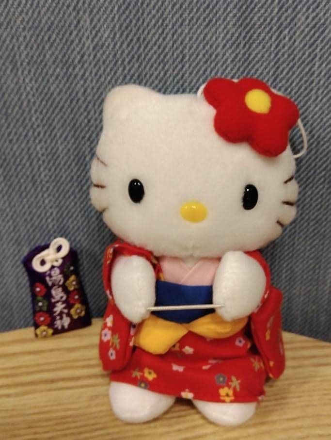激レア！レトロ☆ハローキティ☆神社限定☆和服 着物 お守り ぬいぐるみ