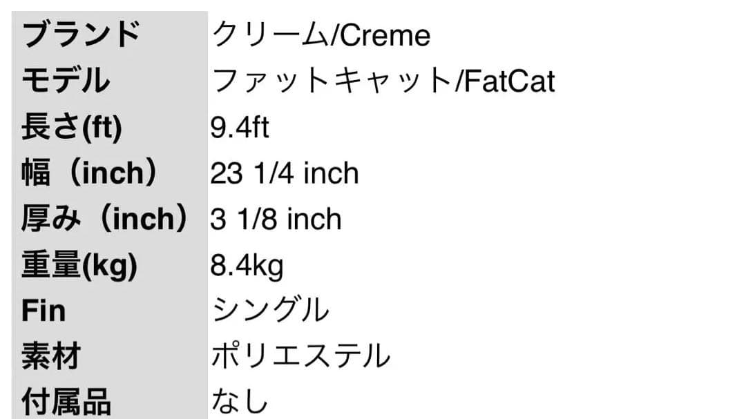 creme クリーム　fatcat ファットキャット　9.4