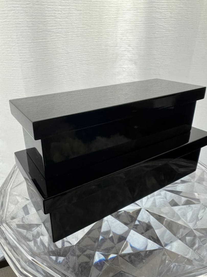 【新品未使用】【希少】重箱　漆器　2段重　入れ子　お重　入子