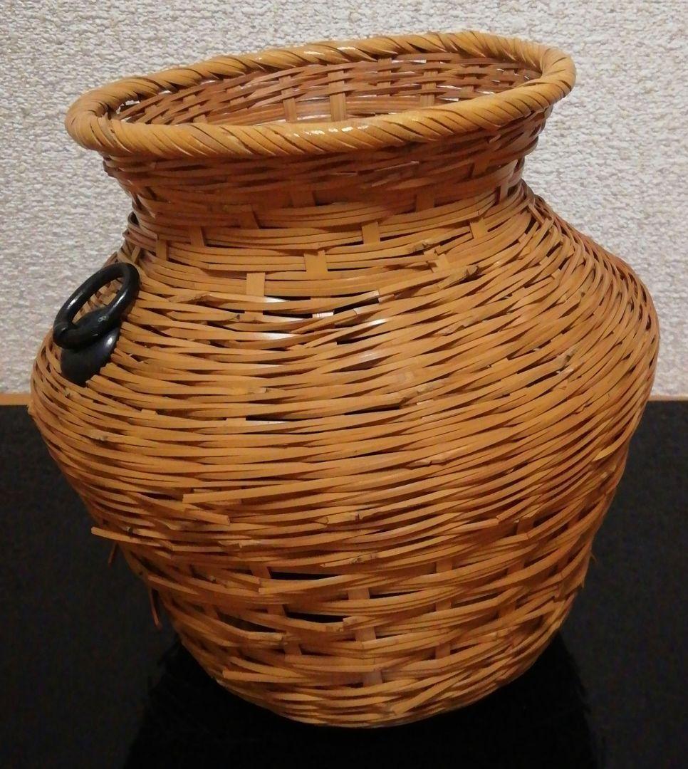 惺斎書付　楽々斎？作　花籠　共箱　茶道具