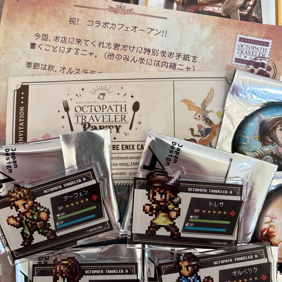 オクトパストラベラー0 処分品セット ミニ色紙 ピンバッジ アクリルブロック