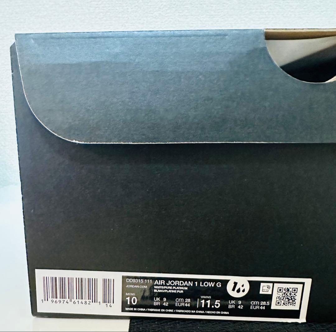 美品 NIKE AIR JORDAN 1 LOW GOLF ホワイト 28