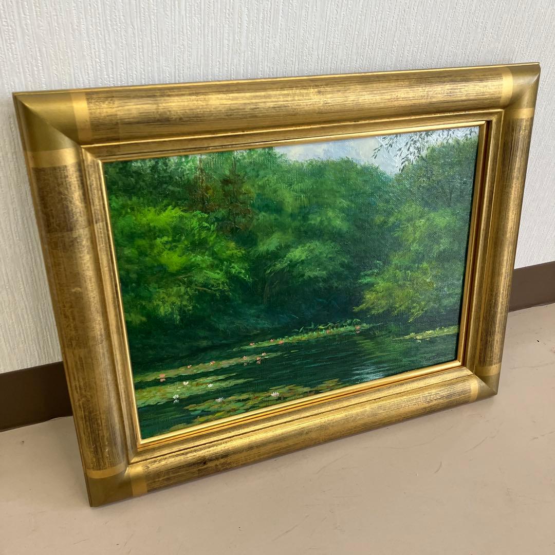 【睡蓮の森】佐藤保春　絵画　油絵