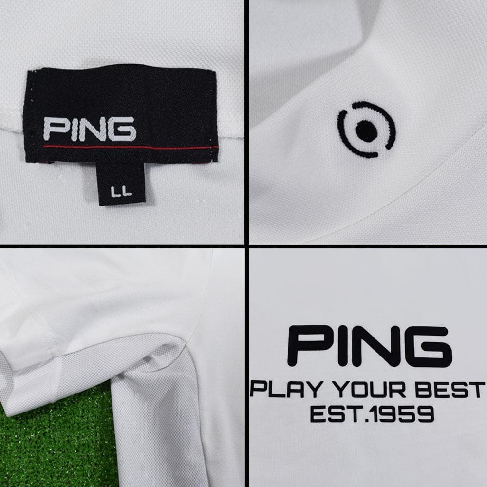 PING/ピン ゴルフ モックネックシャツ【ホワイト/LL】新品！