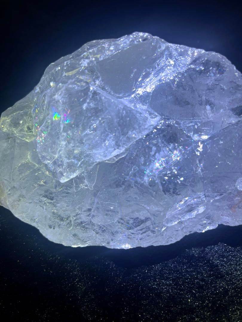 天然石　アゼツライト　虹入り 原石　希少　1125g 水晶　クォーツ