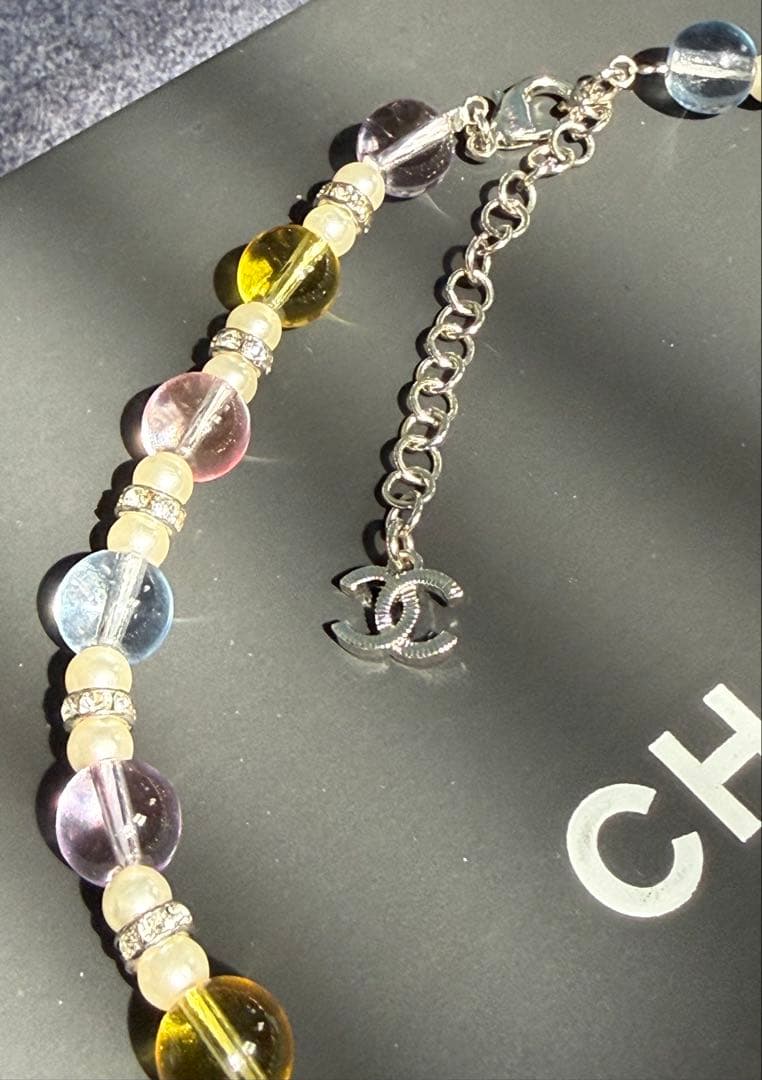 CHANEL 多色ビーズ ネックレス&ブレスレットセット