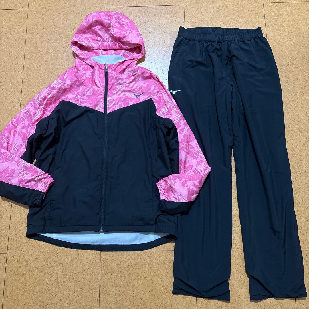 Mizuno ジャージ上下セット ブラック×ピンク　ブレスサーモ
