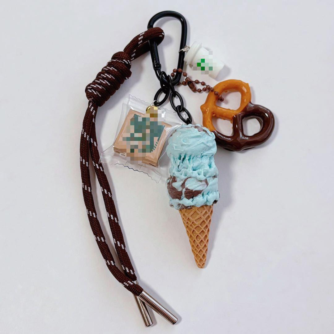 【⏦*ぬぬ】じゃらじゃらキーホルダー マーブルチョコアイス クッキー