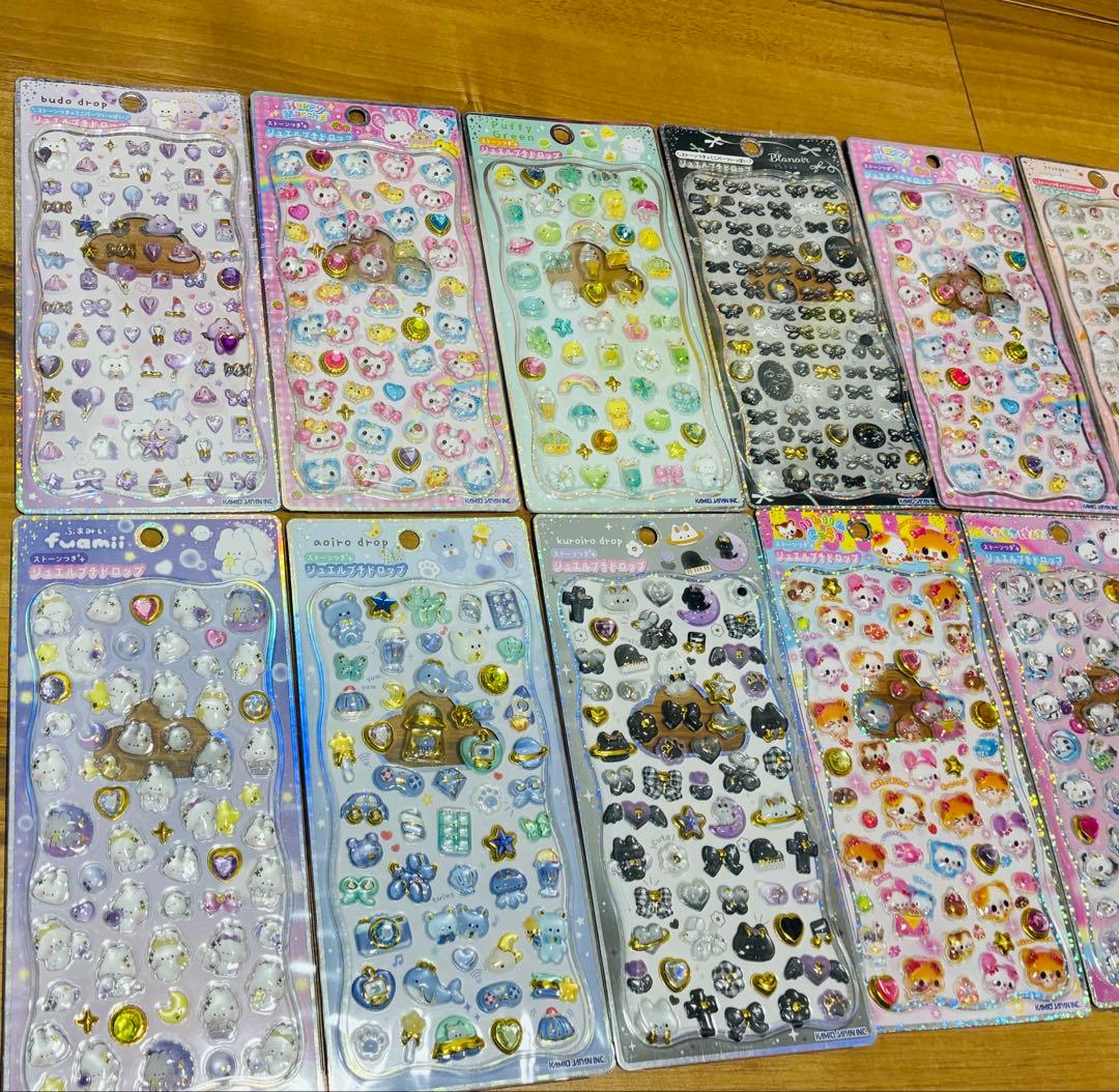 正規品◎プチドロップシール　ぷっくり　カミオジャパン　日本製　18セット