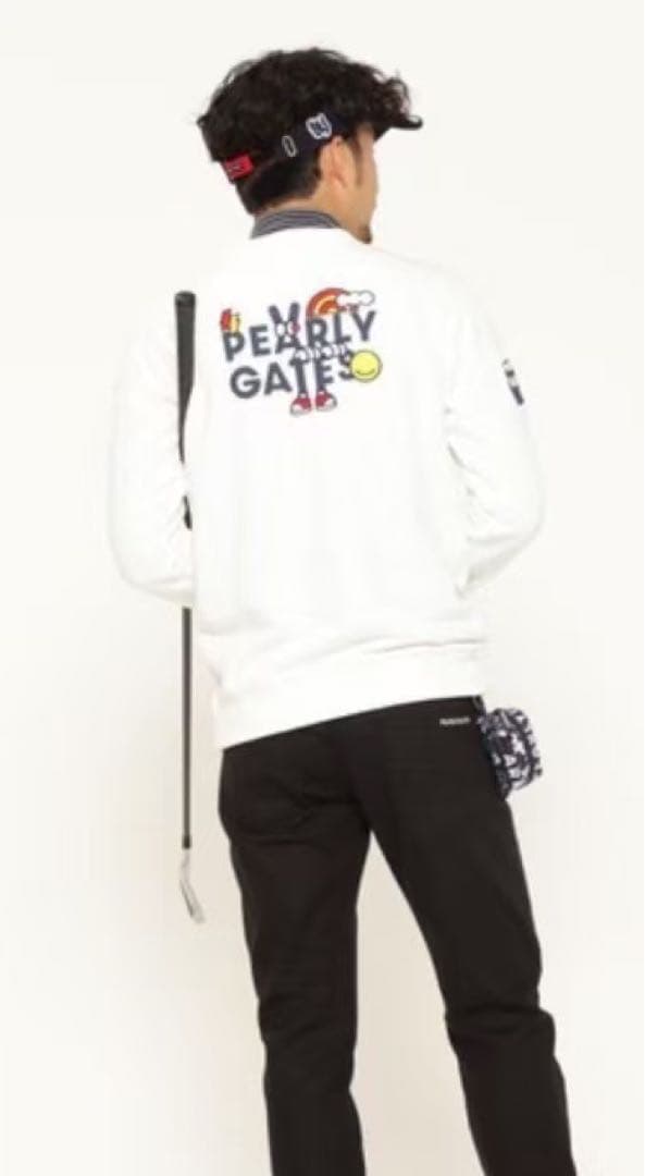 新品 正規品 パーリーゲイツ どうしちゃったPGスウェット 白 サイズ4 M