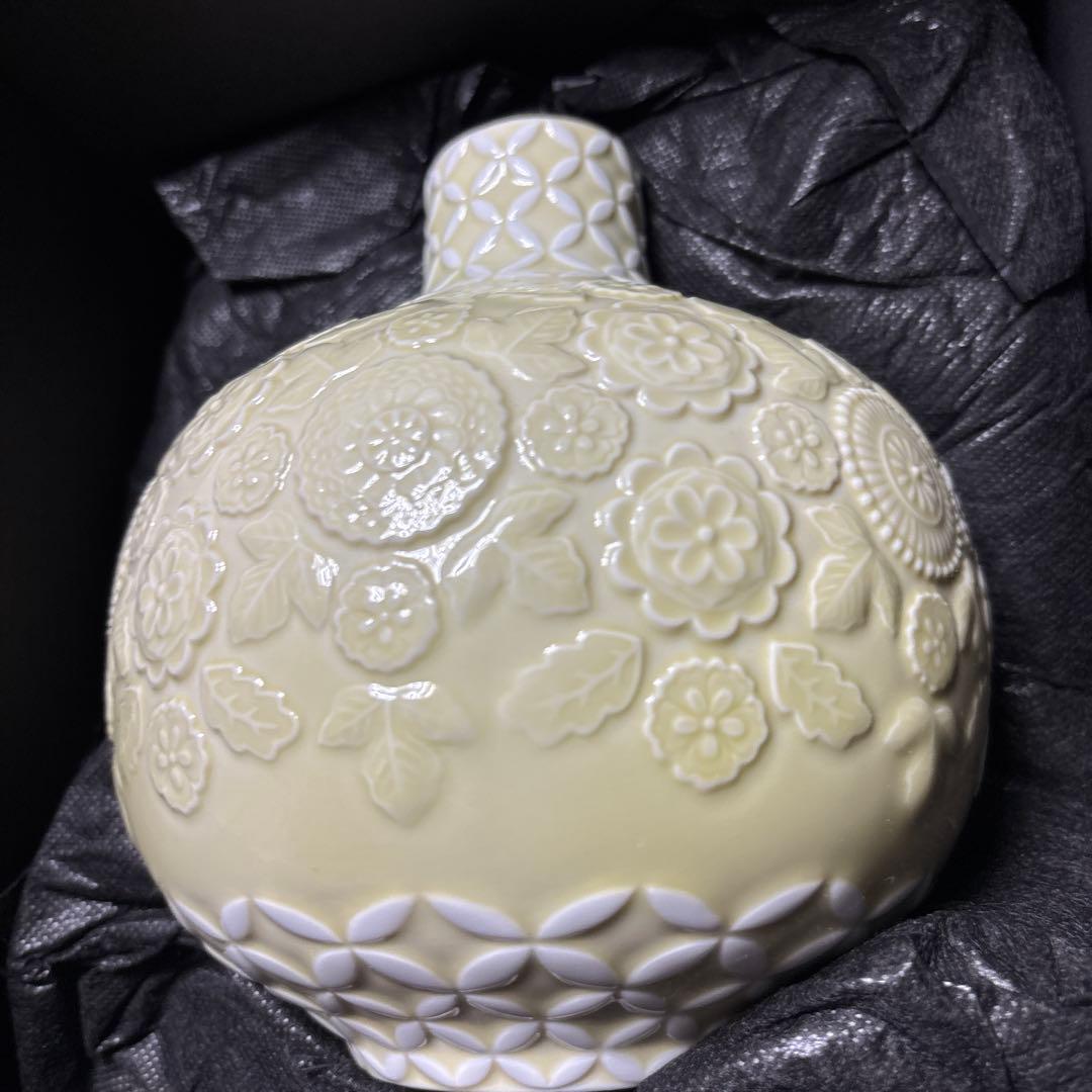 希少✨ LLADRO リヤドロ 花瓶 花器 フラワーベース 陶器 クリーム色
