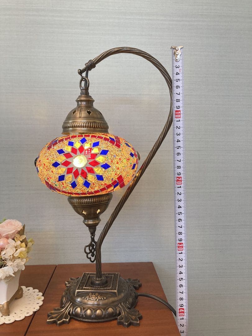 ハンドメイド　トルコランプ　スワン型　吊り下げ小サイズ
