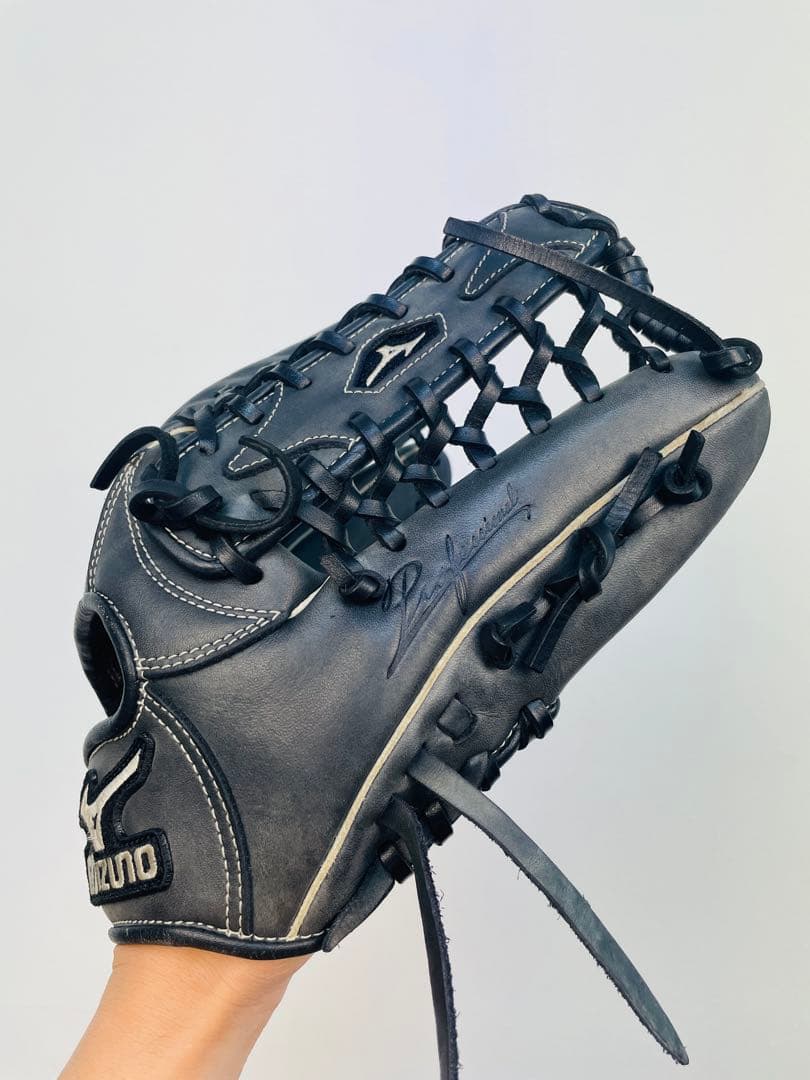 【MIZUNO】ミズノ✨野球グローブ⚾️軟式用　黒　白