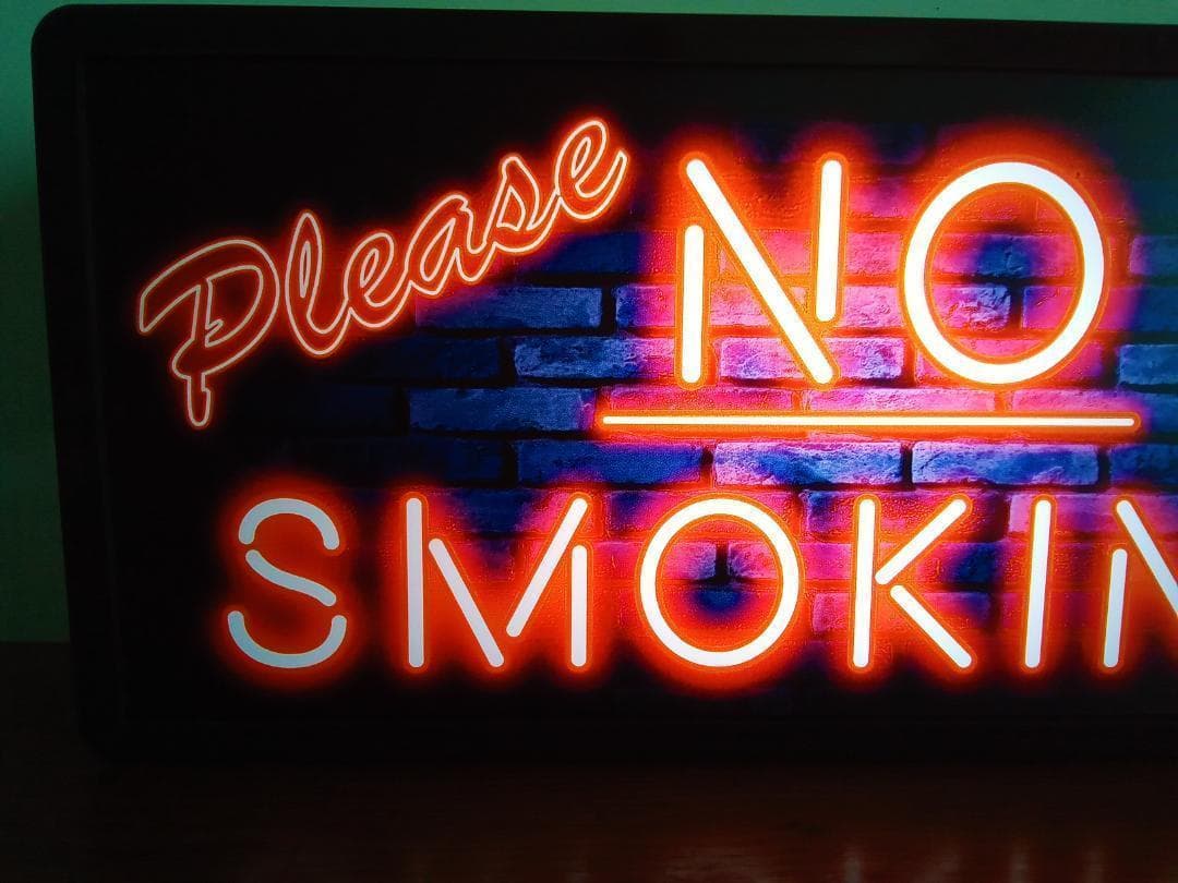 禁煙 喫煙 NO SMOKING たぱこ タバコ 看板 置物 雑貨 ライトBOX
