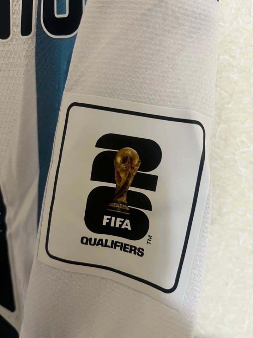 【未使用】マクアリスター　アルゼンチン代表　選手仕様2026ホーム長袖フルパッチ