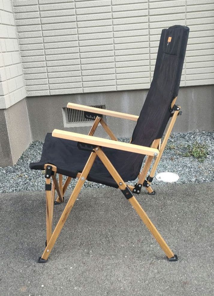 S'more スモア ハイバックリクライニングチェア ブラック アウトドア