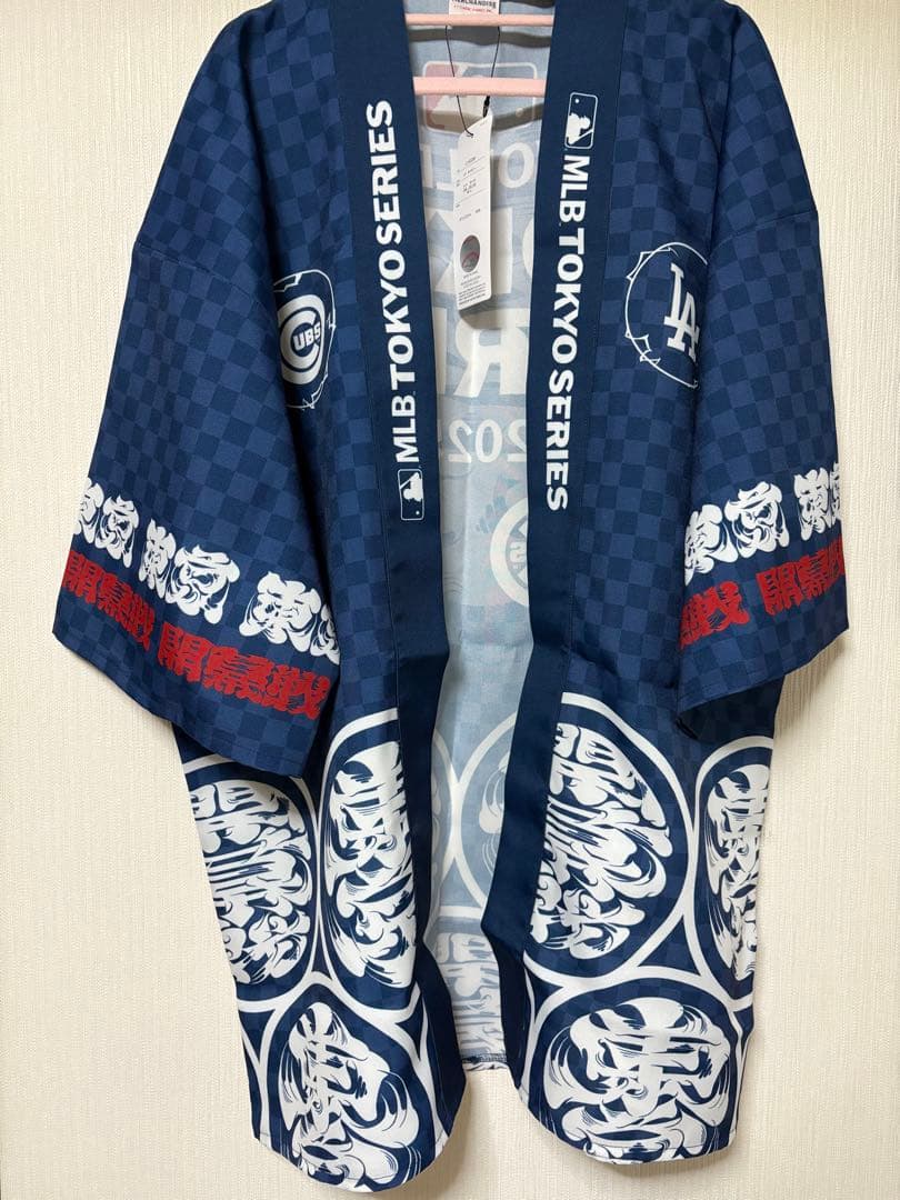 MLB 東京シリーズ Dodgers Cubs 法被 ハッピ はっぴ ネイビー