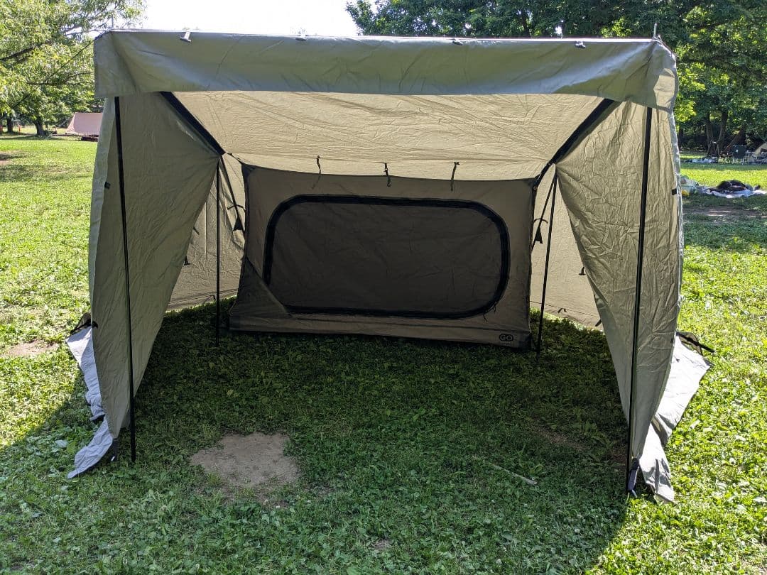 GO Glamping　G・G PUP　パップテントTC　前幕付き　軍幕テント