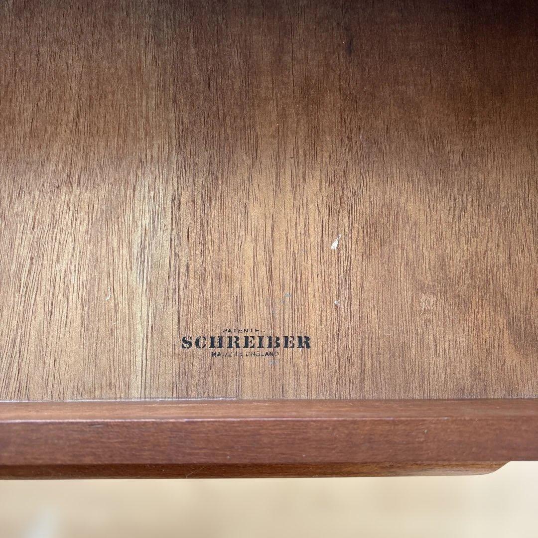 英国アンティークチーク6杯 （SCHREIBER）木製チェスト　キャビネット