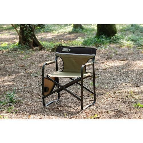 (Coleman) チェア サイドテーブル付デッキチェア 折り畳みA