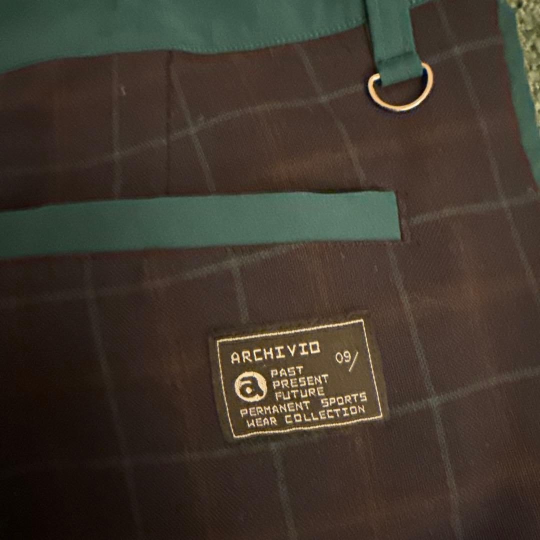 ARCHIVIO ダークネイビー チェック柄パンツ