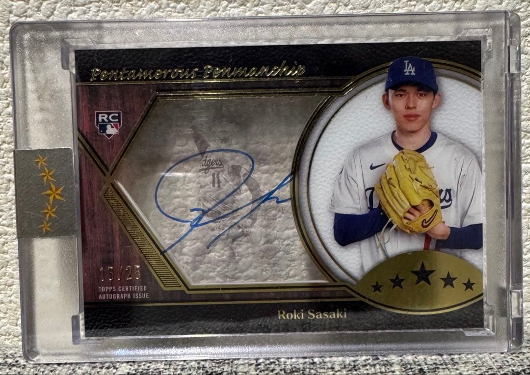 2025 Topps FIVE STAR 佐々木朗希 直筆サインカード 25シリ