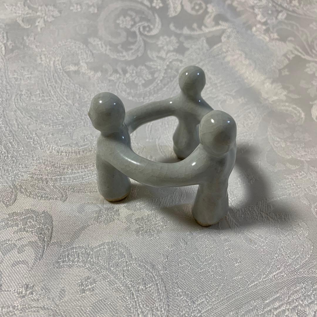 茶道具　七種蓋置　三つ人形