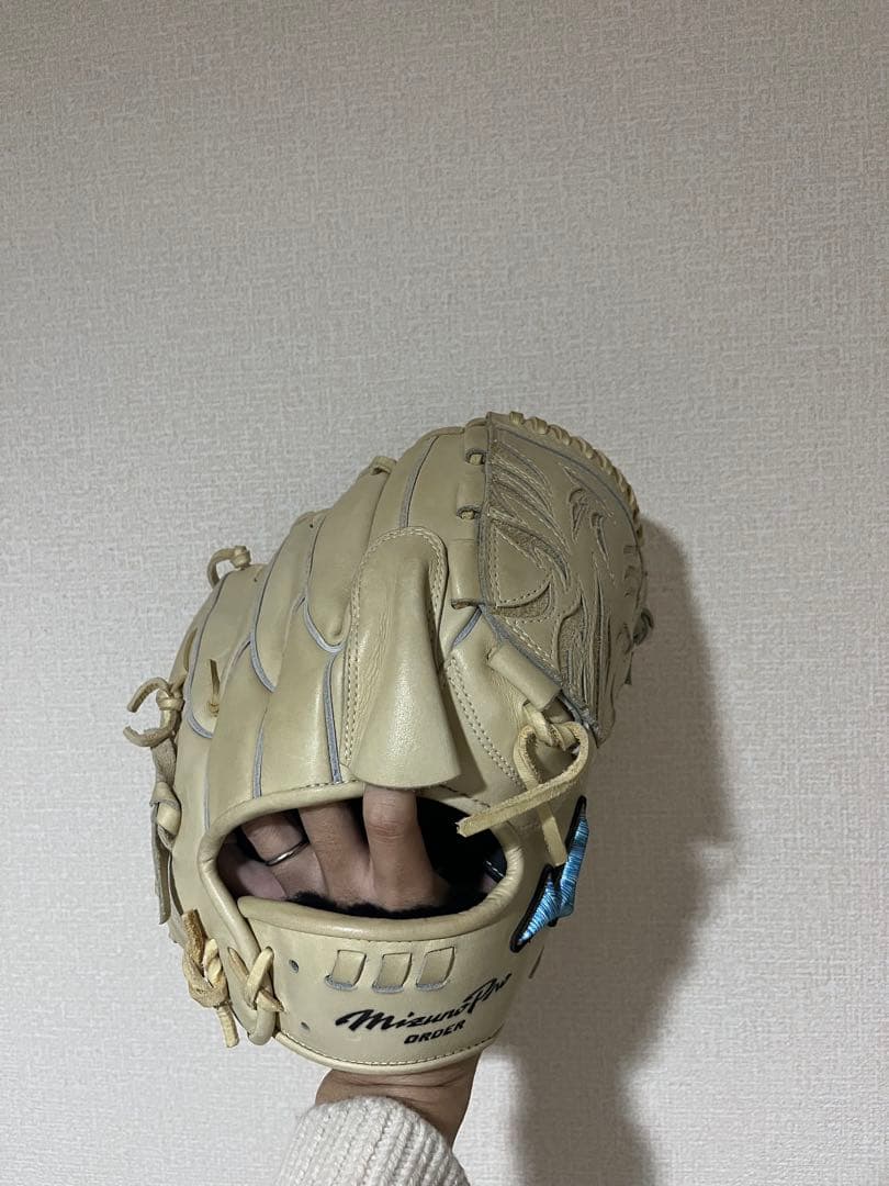ミズノプロ 軟式オーダーグローブ 投手用　右投げ用 ブロンド　限定ラベル