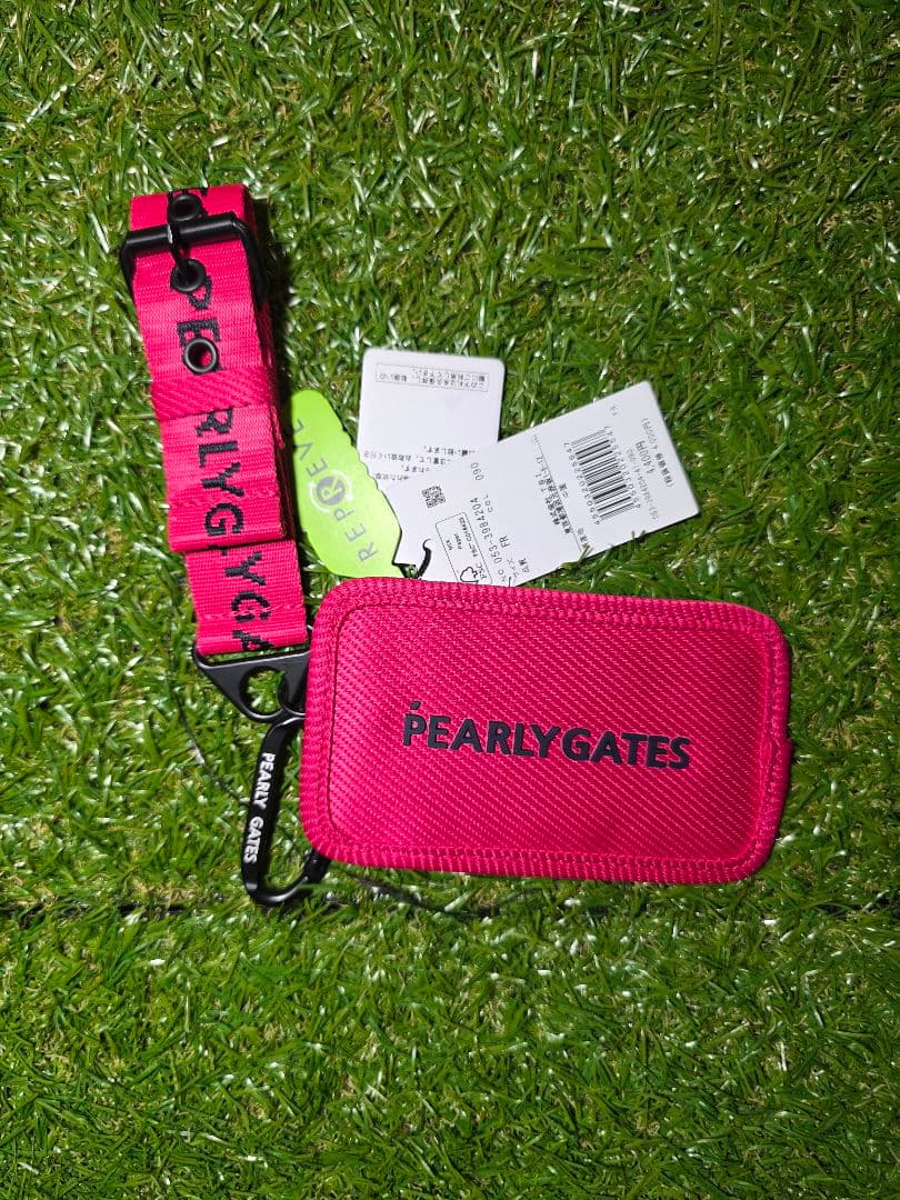PEARLY GATES カートバッグ & ネームホルダー2点　ピンク 3品