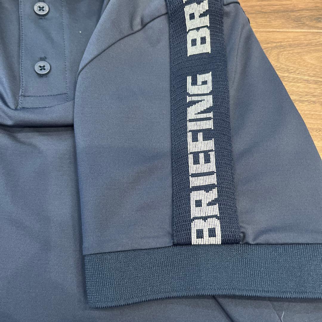 BRIEFINGネイビーポロシャツ 肩ロゴ
