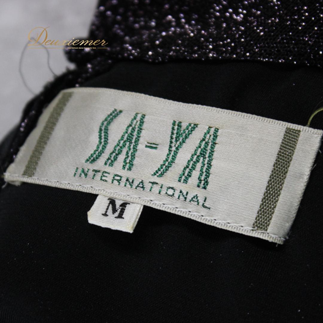 【美品 国産社交ダンス衣装】上下セット レッスン パーティー SA-YA 黒