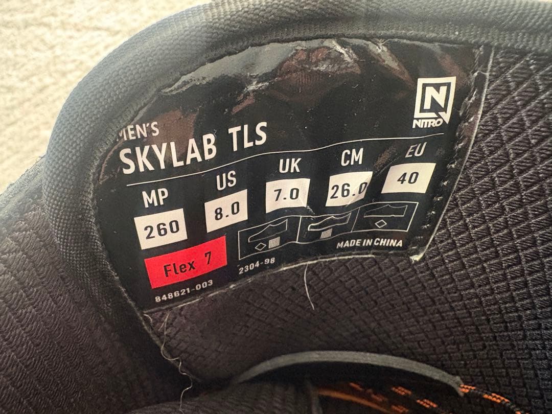 NITRO SKYLAB TLS スノーボードブーツ ブラック US 8.0