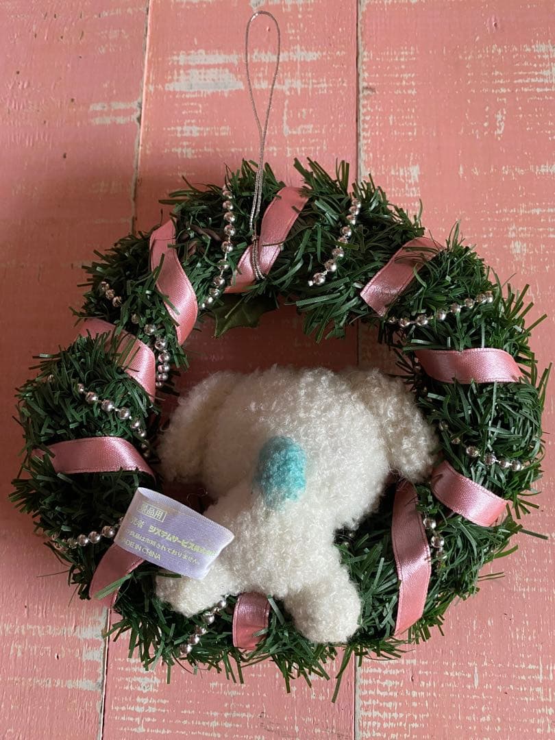 ぶるぶるどっぐ　ぬいぐるみ付きクリスマスリース　平成レトロ