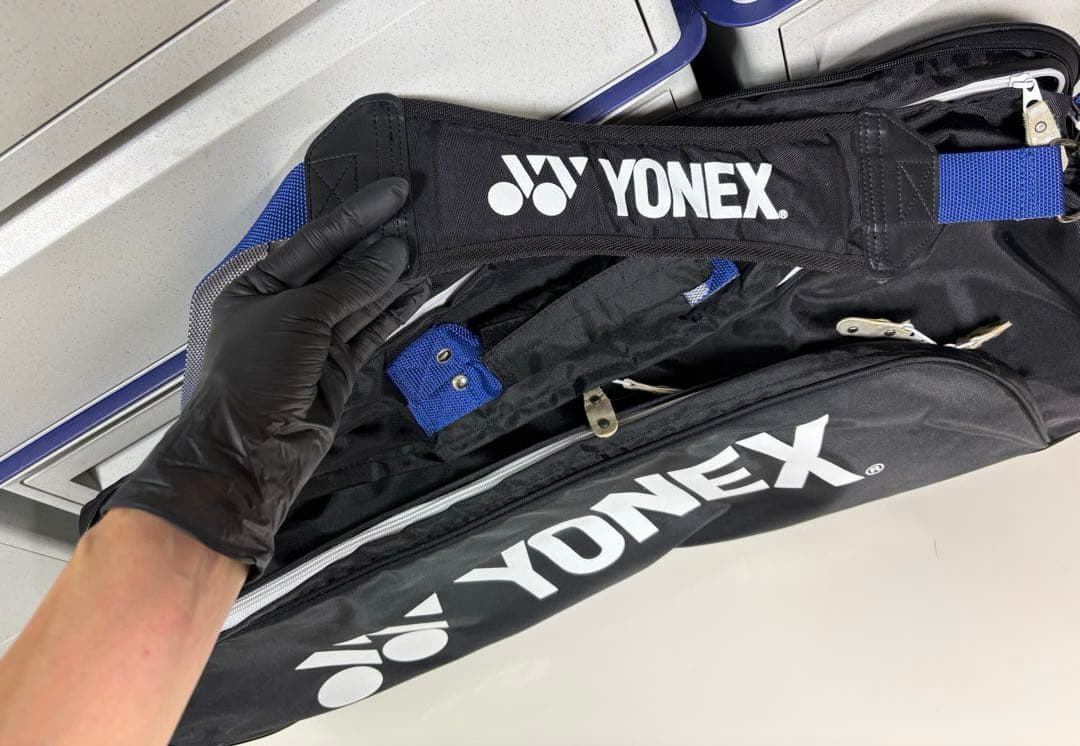 収納力抜群❤︎YONEX❤︎バドミントンバッグ❤︎ラケットバッグ❤︎ラケバ❤︎黒➕青