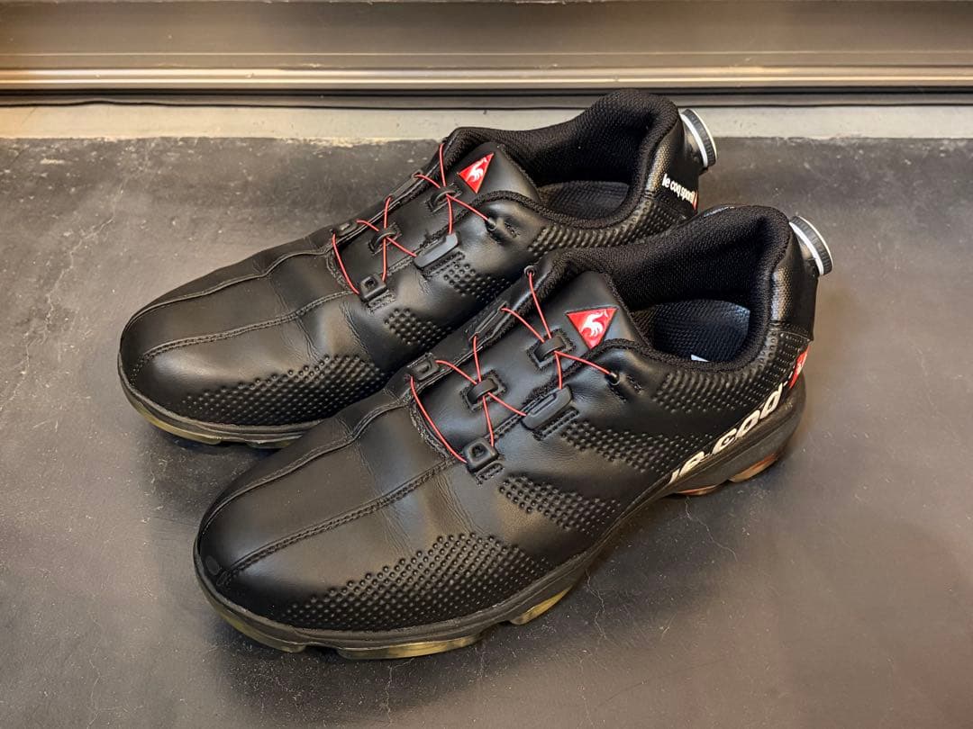 ★美品★バック付★le coq sportif ゴルフシューズ WLS ブラック